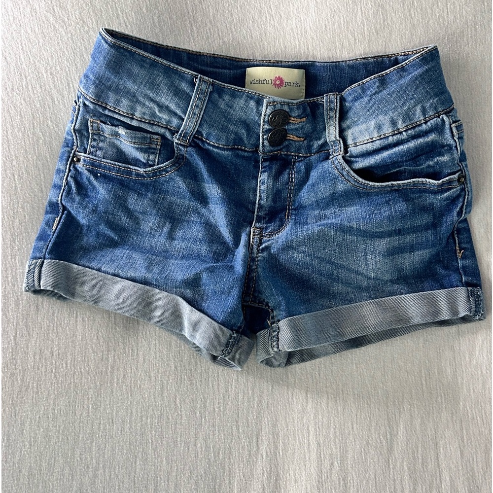 Girls denim shorts size 10 “Wishful Park”